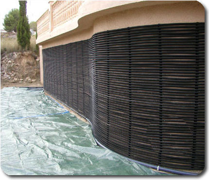Calentamiento de piscinas con tubos de aleta