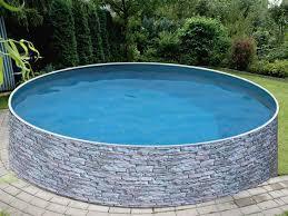 Round pool stone design 4.6 m x 1.2 m