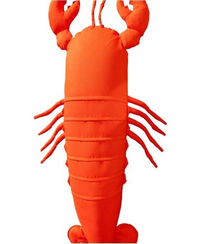 Lobster-shaped cushion in orange