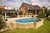 5.5 x 3.7m wooden oval removable pool