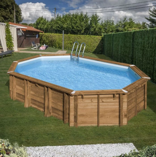 Sunbay Avocado oval wooden pool 656x456x131cm